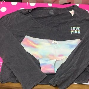Pastel long sleeve tee and panty